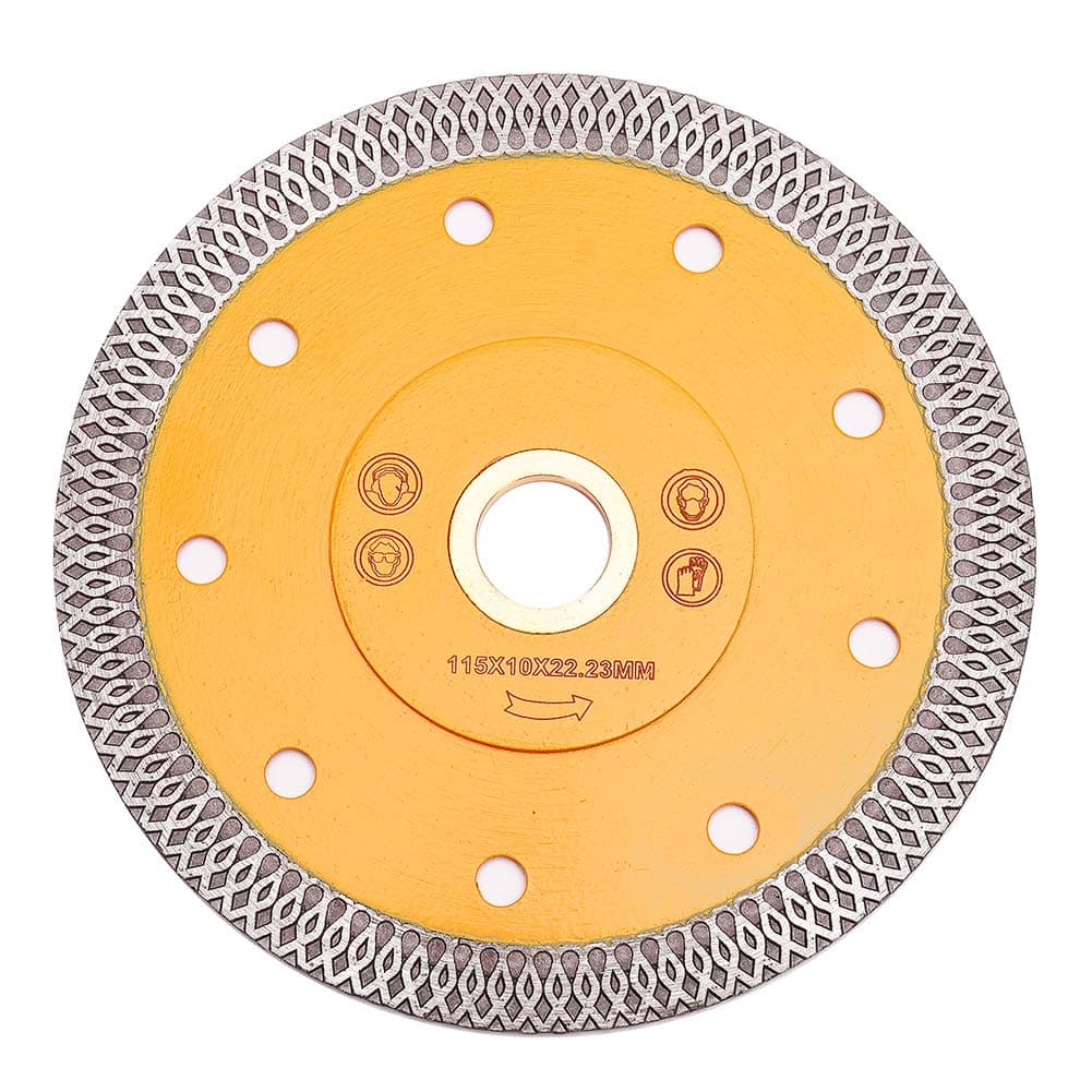 Sitong Super Thin Diamond Saw Blade For Cutting Porcelain Tiles, Ceramic Tile, Granite, Marble, Stone, Sandstone Quartz (Yellow Blade-4.5")