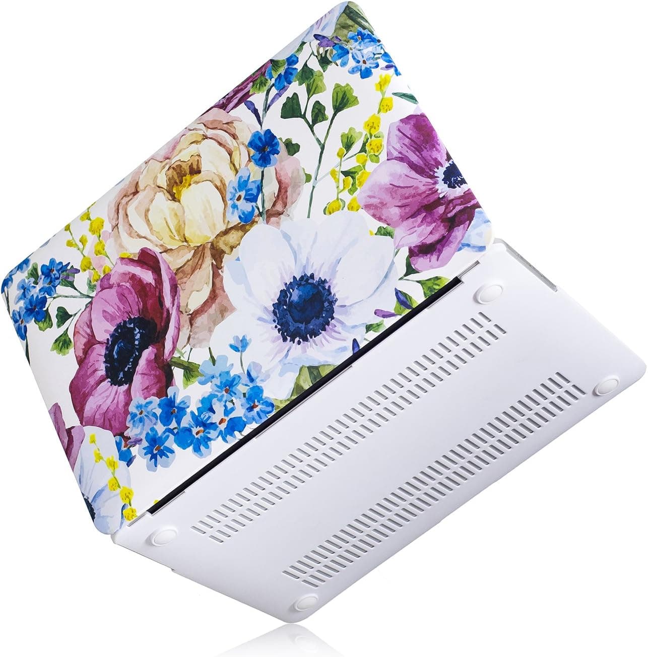 Coldel MacBook Pro 13 Case (No Retina) Floral Pattern Rubberized Hard Case and Keyboard Cover for MacBook Pro 13.3" (Model:A1278)-Watercolor Flowers