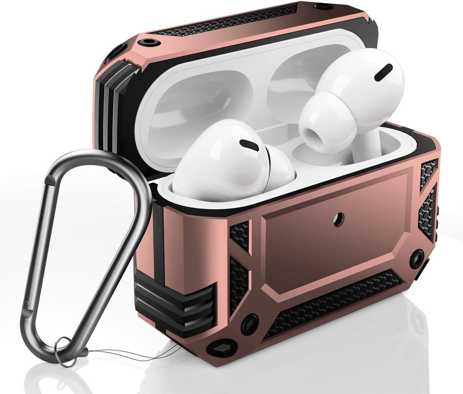 ZADORN Airpods Pro Case,Military Grade Protective Cases for Airpods 3rd Gen with Hard PC and Soft TPU Cover,Shockproof Airpod Pro Case with Keychain Compatible with Wireless Charging Champagne