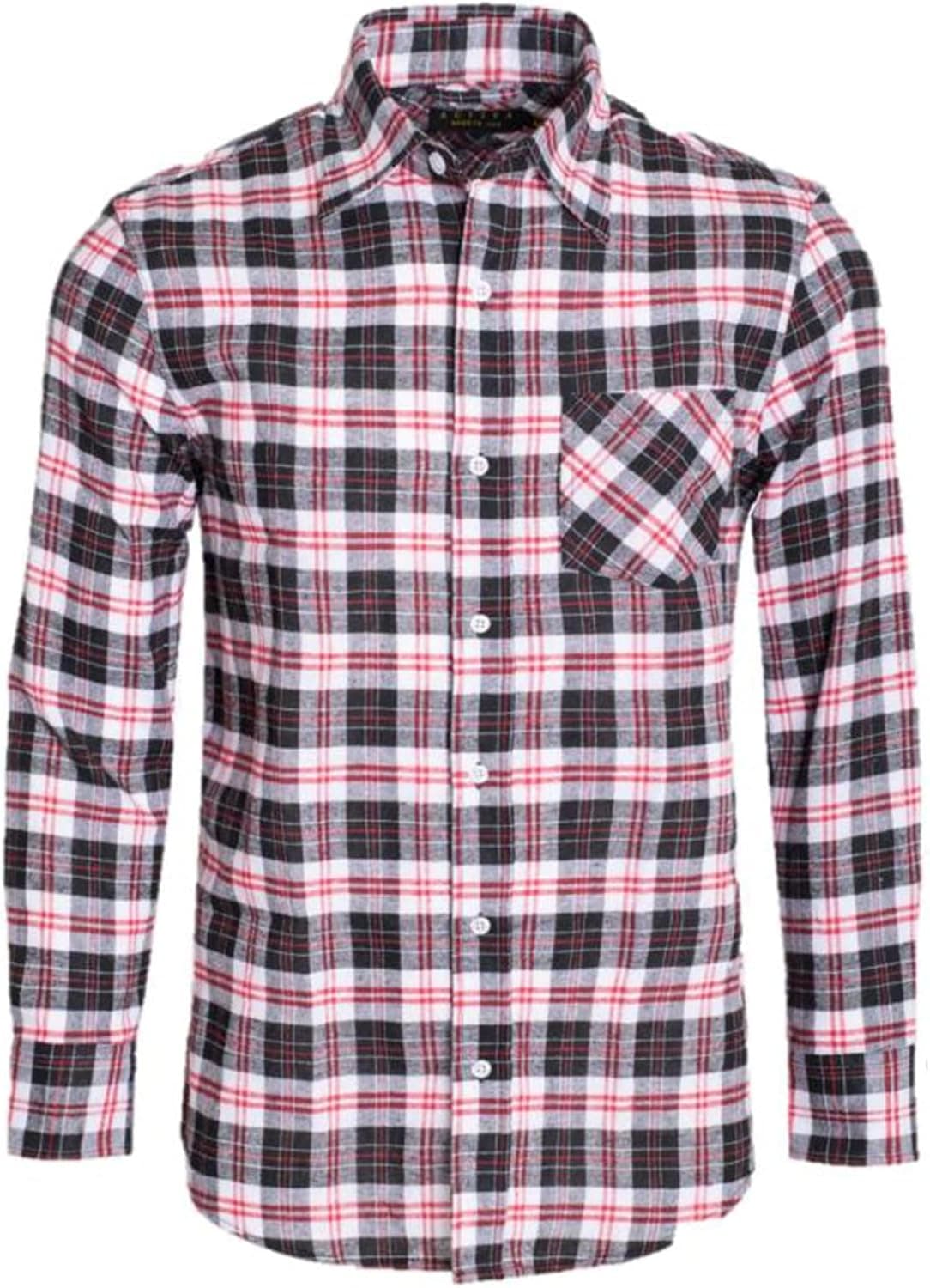 Men’s Plaid Flannel Button Down Long Sleeve Casual Shirts