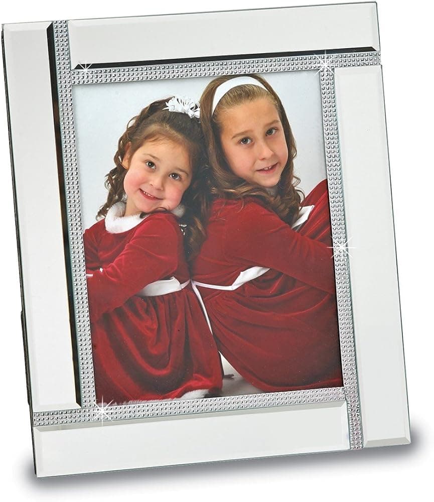 FB JEWELS Solid Glass Mirror 8X10 Photo Frame