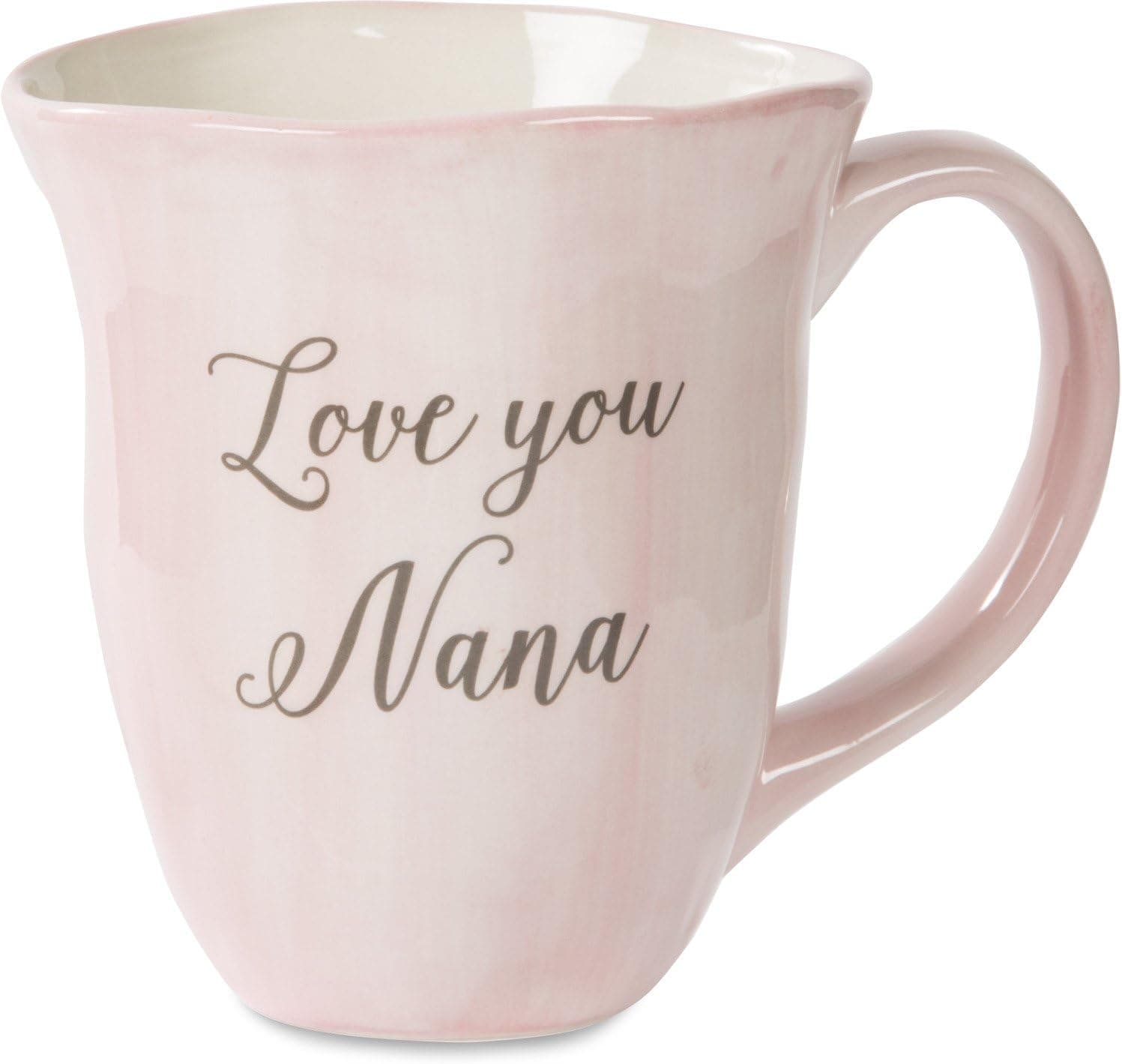 Pavilion Gift Company Emmaline "Love You Nana" Ceramic Coffee Mug, 16 oz, Light Pink