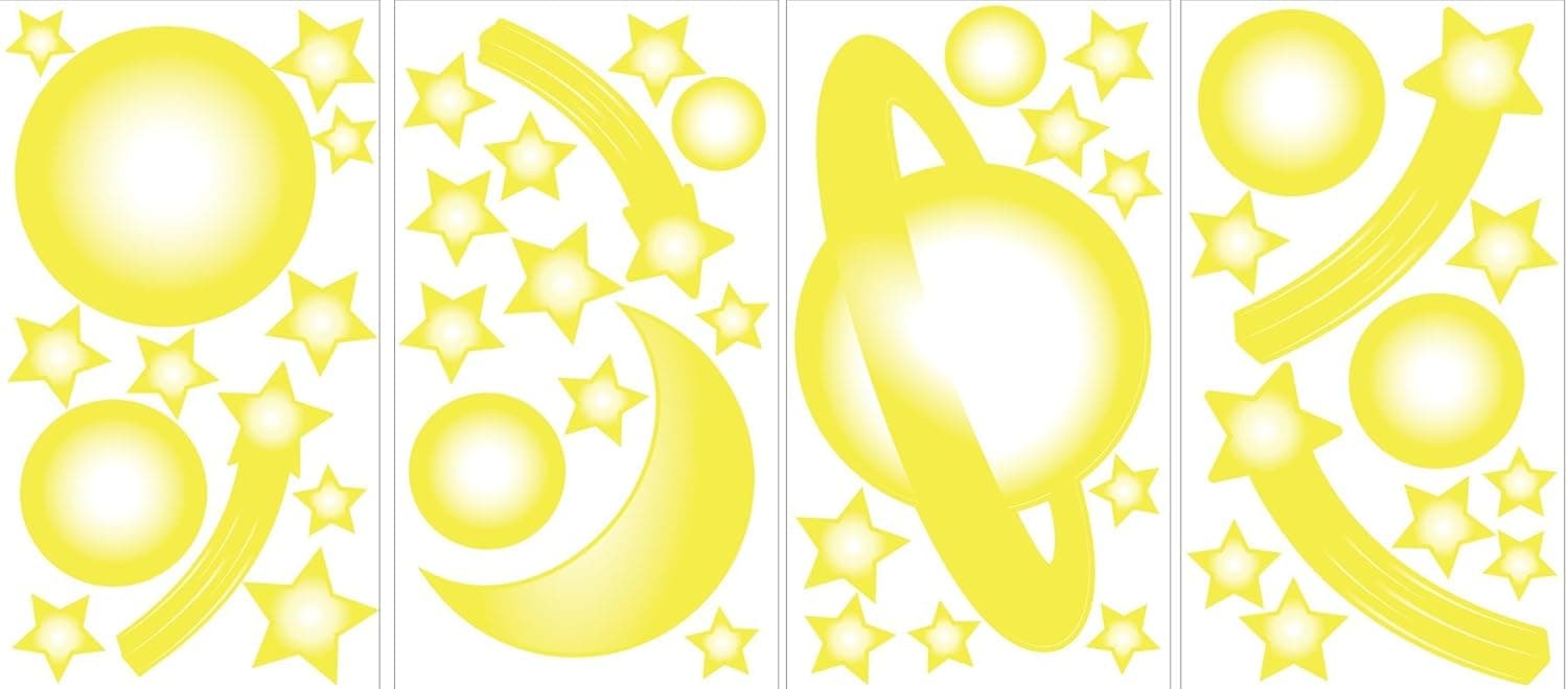 MyStyle MS0105 Outer Space Glow-in-The-Dark Peel and Stick Wall Art