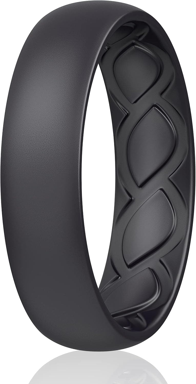 Saco Band Silicone Ring for Women - 6mm Width 1.8mm Thick