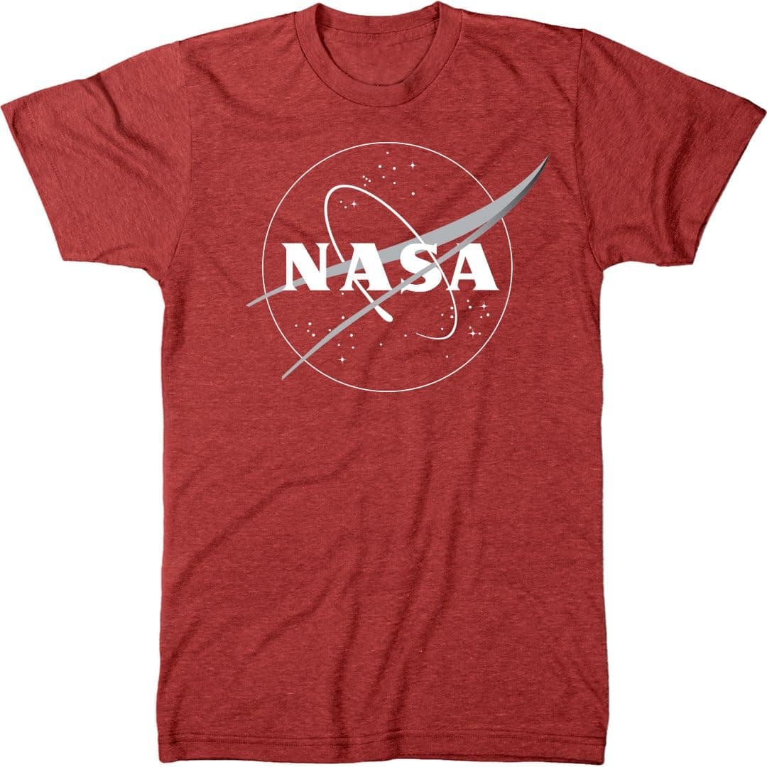 Trunk Candy NASA Meatball Logo White Outline Men's Tri-Blend T-Shirt
