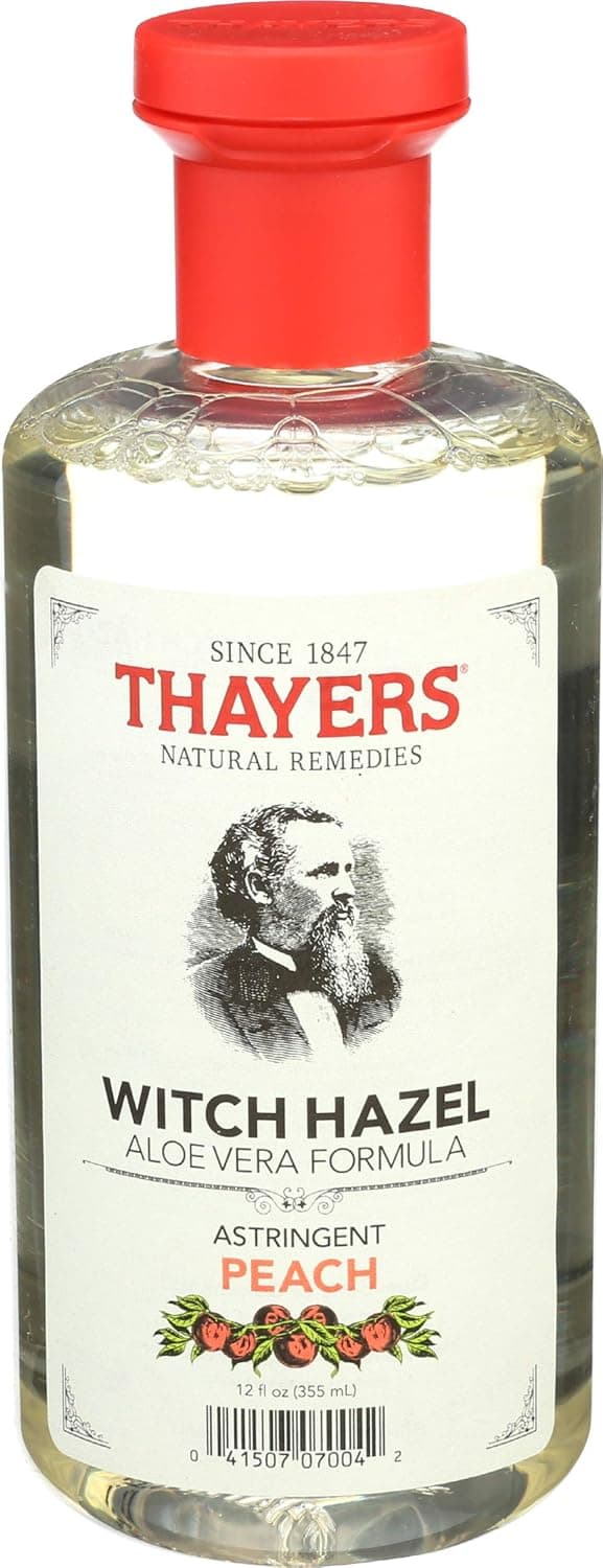 Thayers Witch Hazel with Aloe Vera Peach, 12 Fluid Ounce