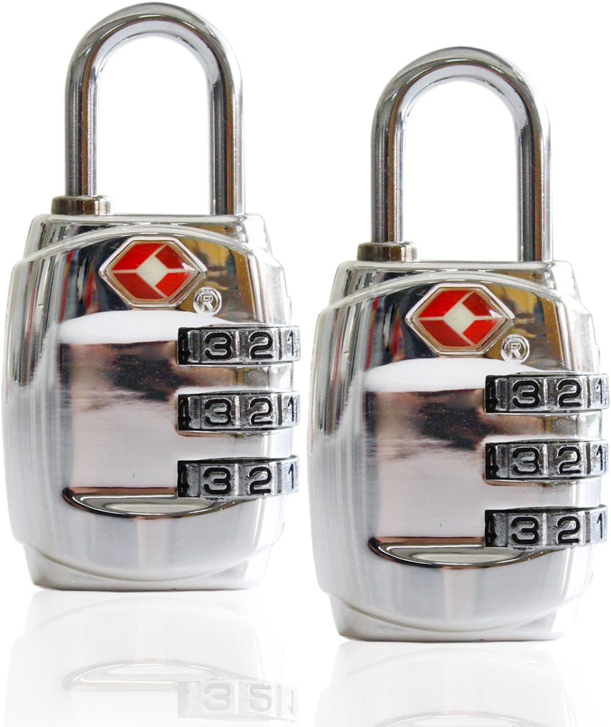 Smartrip TSA Approved Luggage Locks 2 Pack Combination Padlock for School Sturdy Zinc Alloy Gym Locker Travel Lock