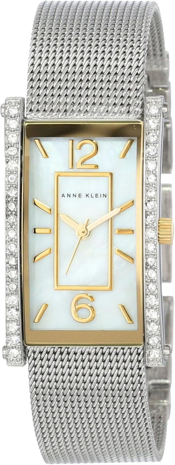 Anne Klein Women's AK/1271MPTT Two-Tone Premium Crystal-Accented Watch