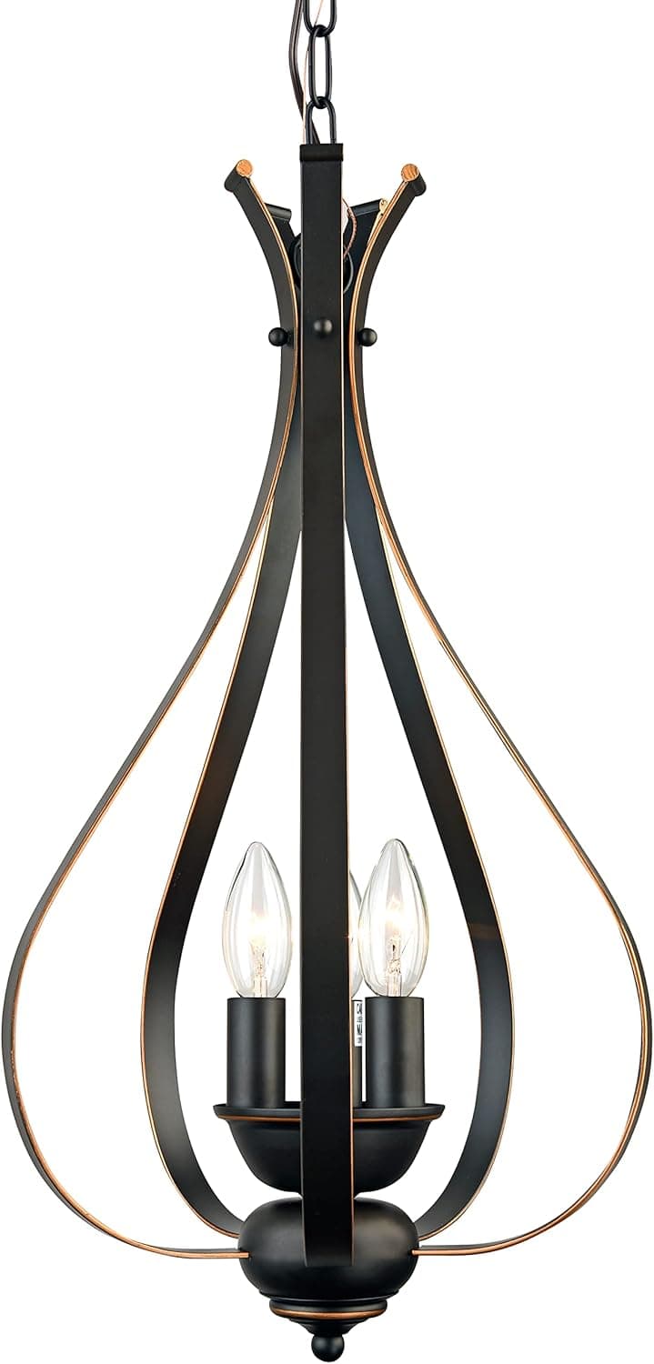 LaLuLa Chandeliers Bronze Chandelier Lighting Modern Farmhouse Chandeliers Rustic Chandelier 3 Light Hanging Light Fixture