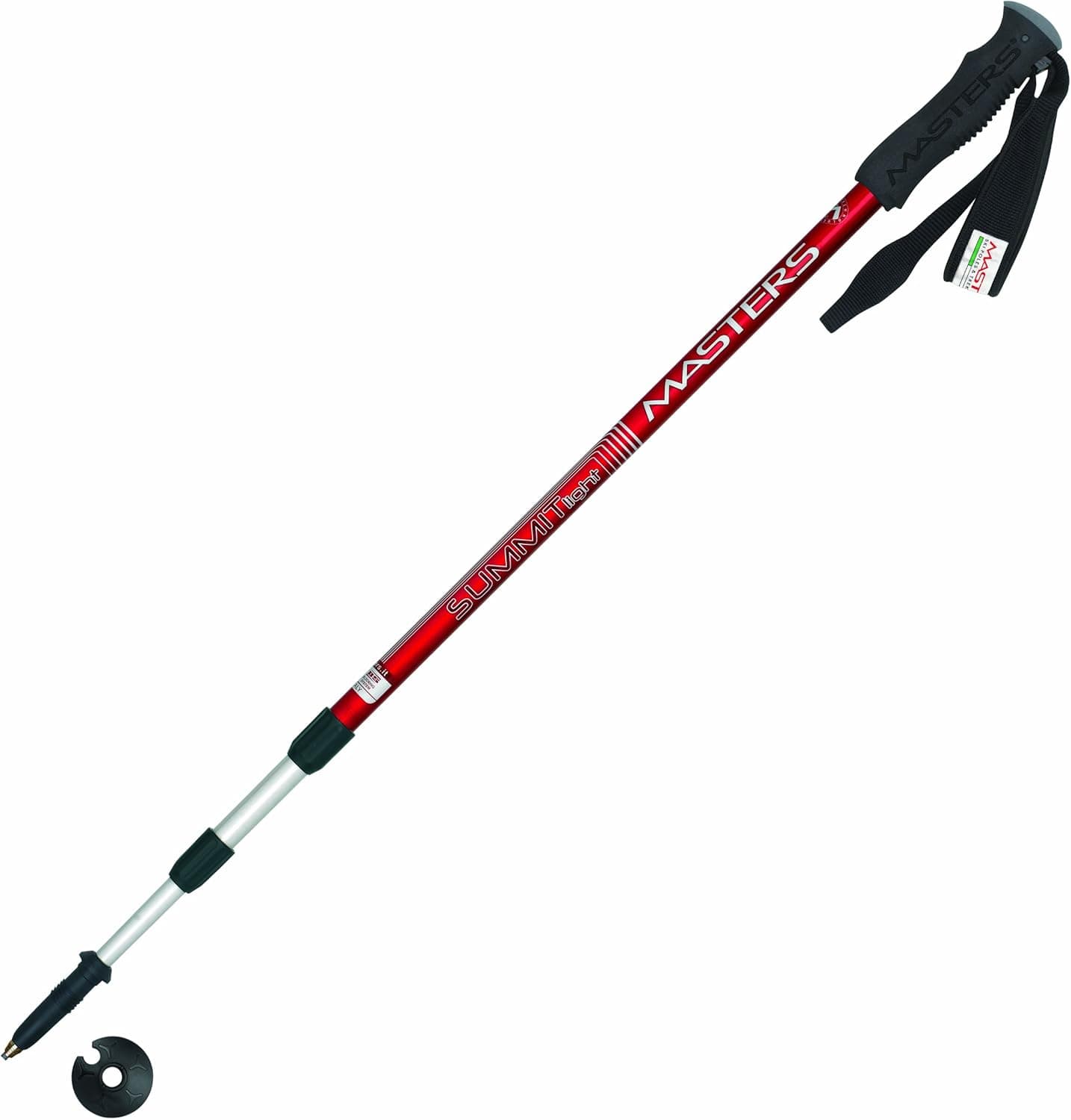 Masters Summit Adjustable Length Aluminum Trekking Poles (Red, 61-135-cm)