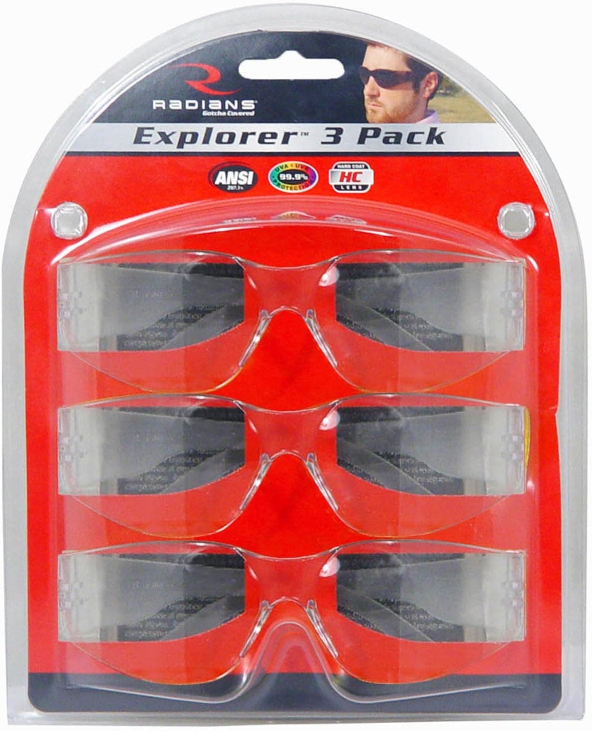 Radians Explorer 3-Pack of Shooting and Safety Glasses