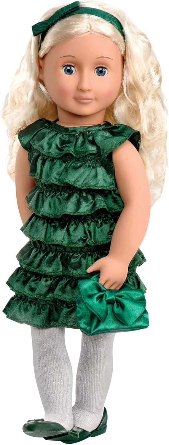 Our Generation Audrey Ann-Deluxe Christmas Doll with Book 18" Doll