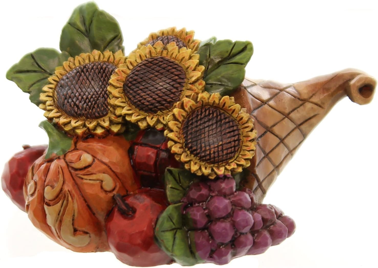 Enesco Jim Shore Heartwood Creek Mini Cornucopia with Sunflower Figurine, 1.625"