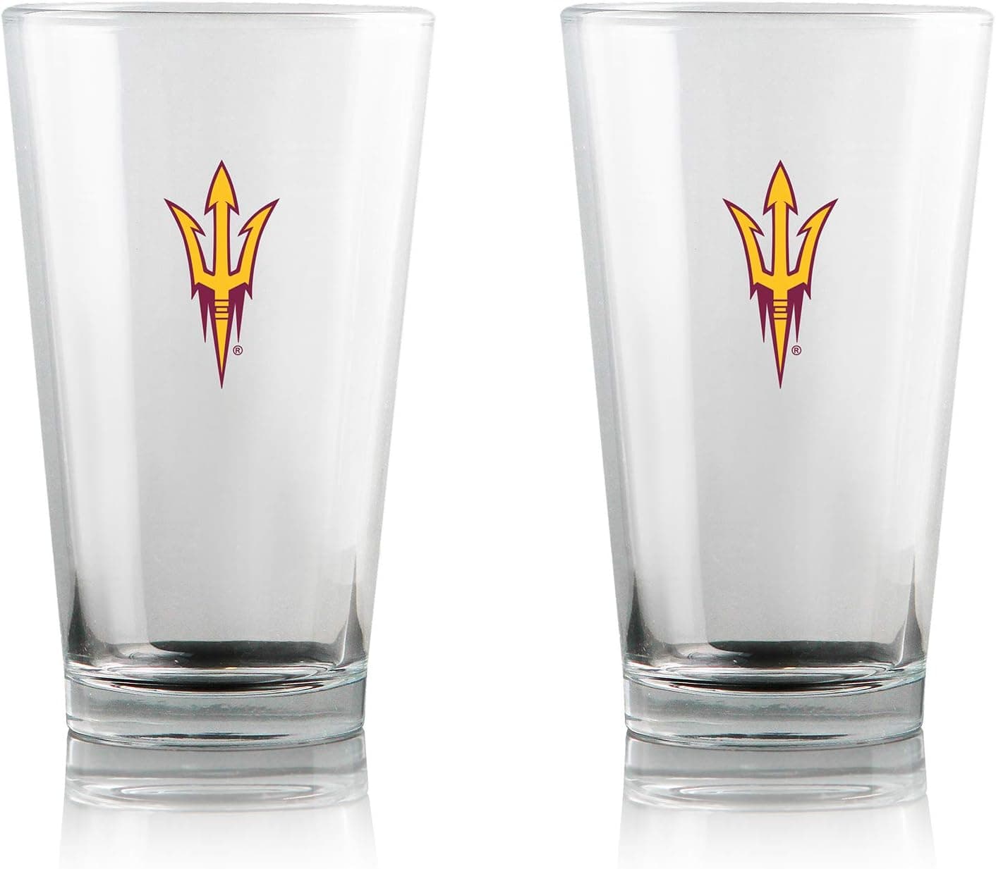 Duck House NCAA Clear Highball Pint Glasses | Premium Glassware | Lead-Free | BPA-Free | 16oz | Set of 2