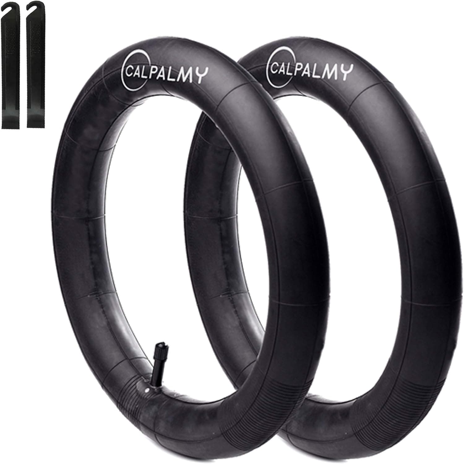 (2 Pack) 12.5"/14"/16"/18"/20"/24"/26" Road and Mountain Bike Replacement Inner Tubes Fit 1.75/1.95/2.125 with 2 Levers