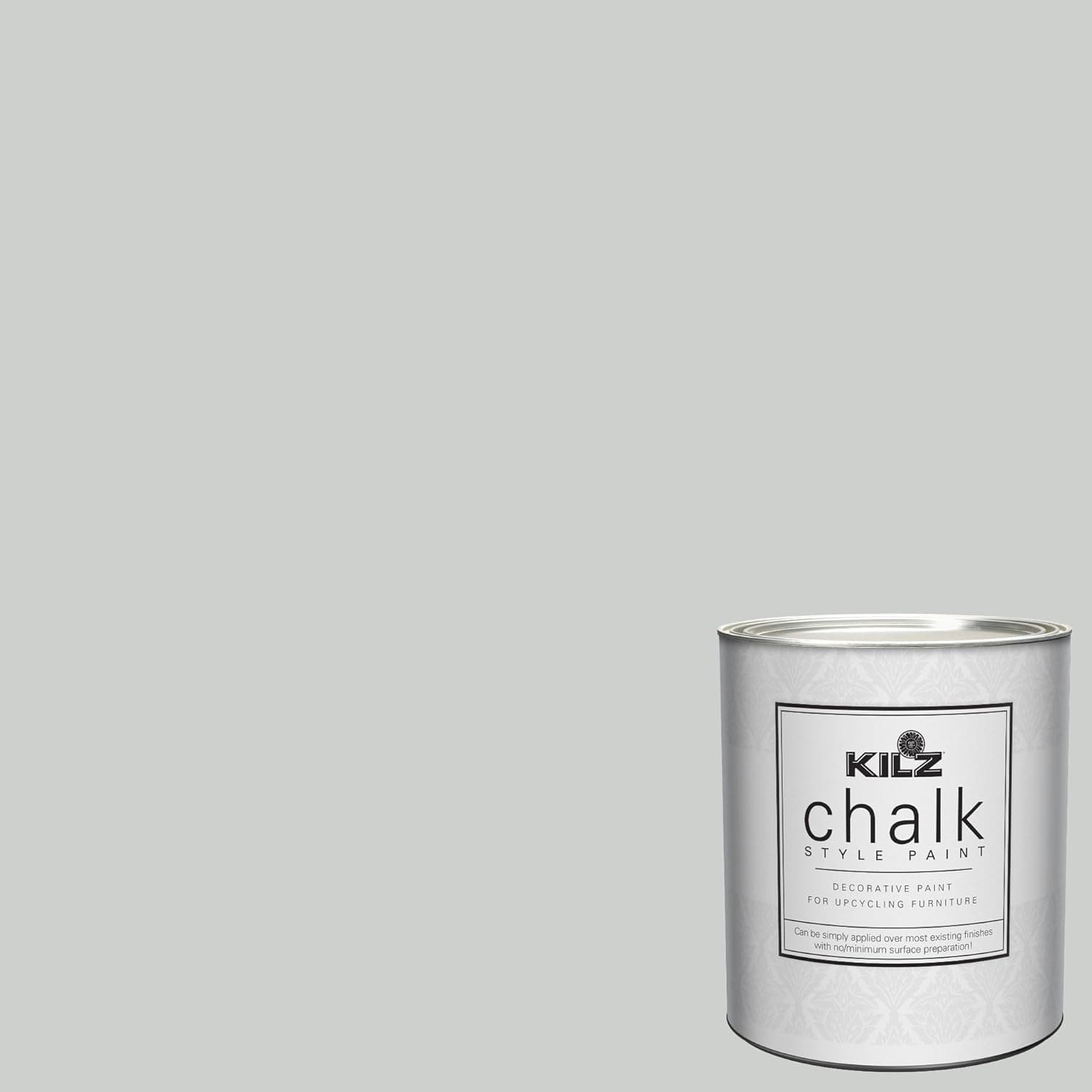 KILZ Chalk Style Paint, Interior, Ultra Flat, Chalk Gray, 1 Quart