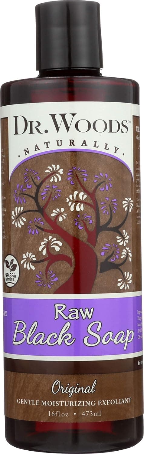 Dr. Woods Raw African Black Moisturizing Liquid Soap, 16 Ounce
