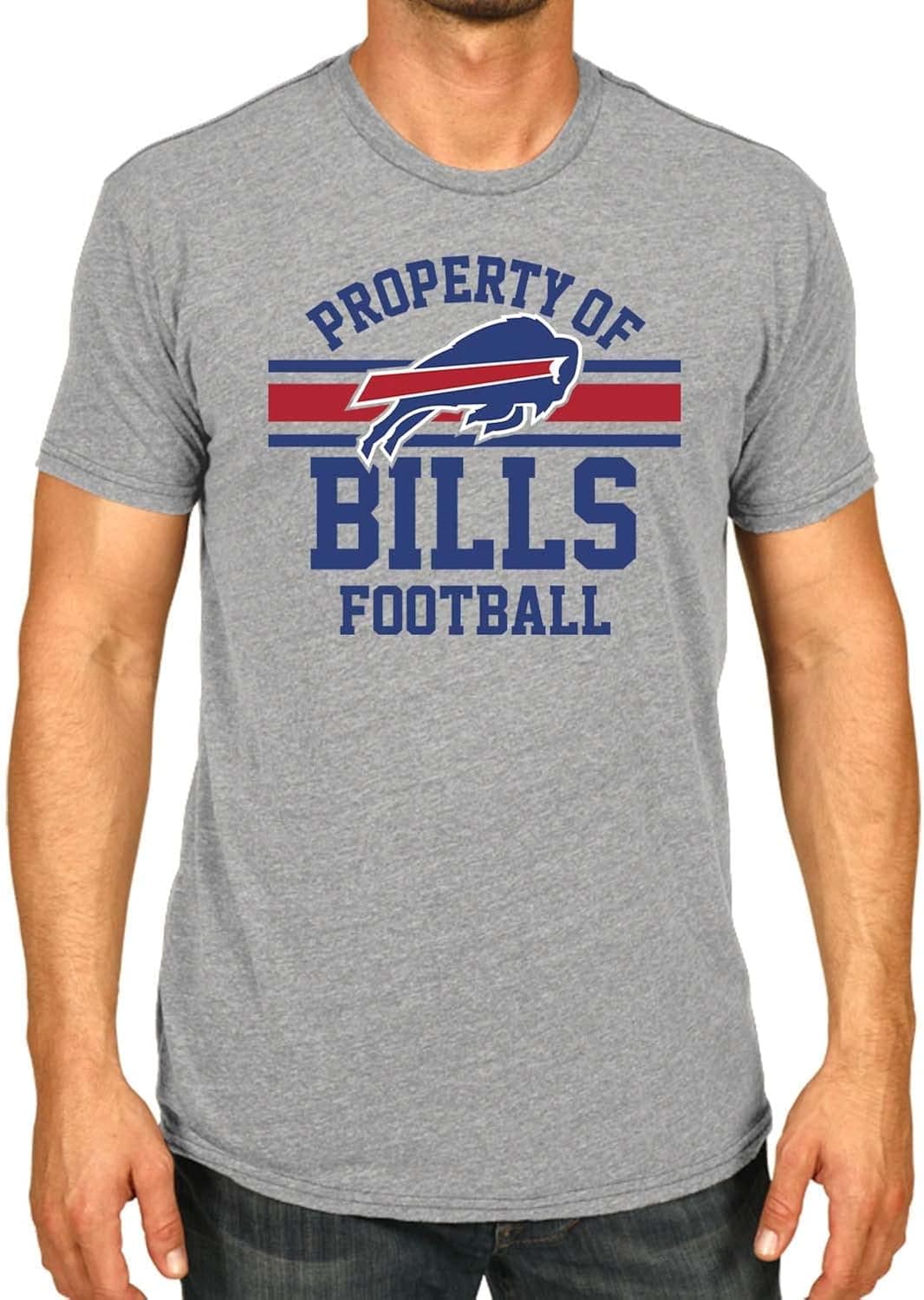 NFL Adult Property of Short Sleeve Lightweight T Shirt, Official Team Tee, Gear for Men and Women