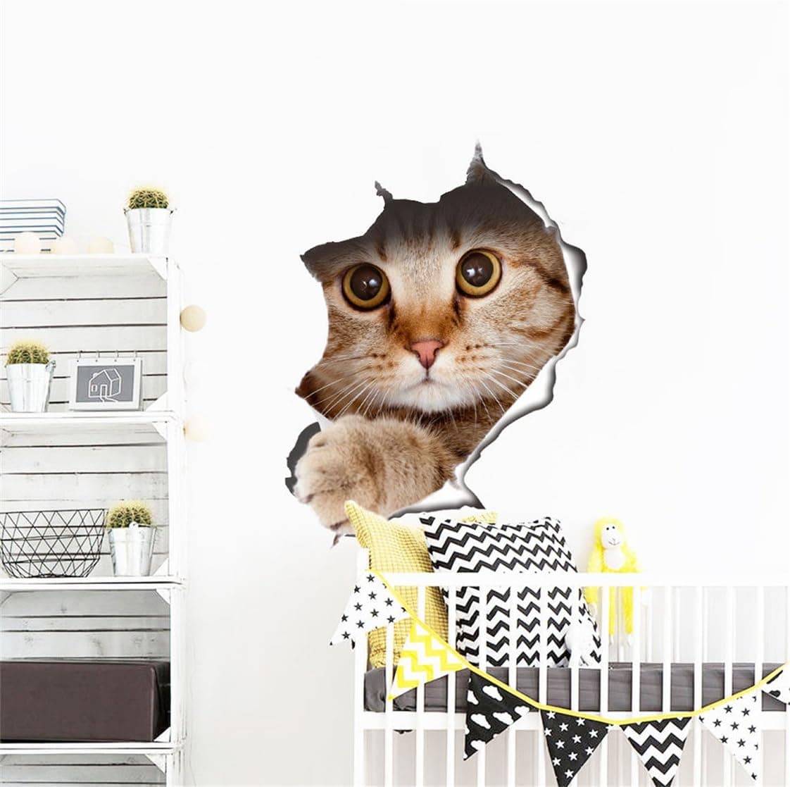 UINKE Removable DIY 3D Cat/Dog Toilet Dining Room Wall Sticker Decal Vinyl Home Decor
