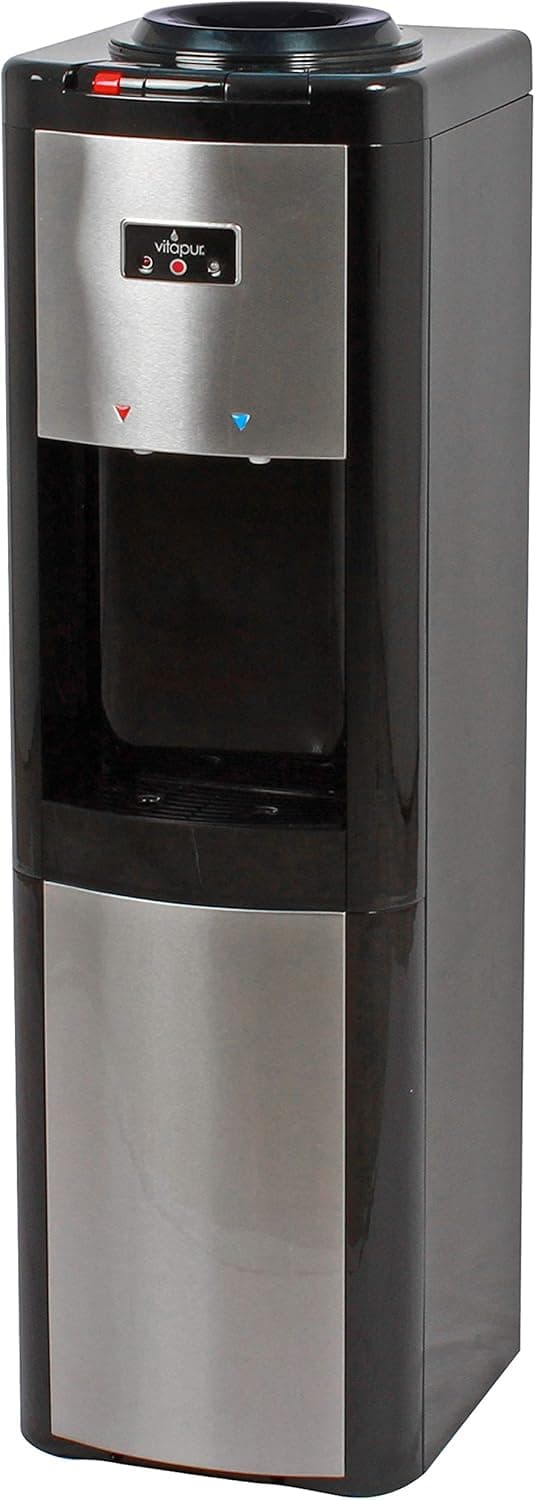 Vitapur Top Load (Hot, Room and Cold) Black/Stainless Steel Water Dispenser, one size