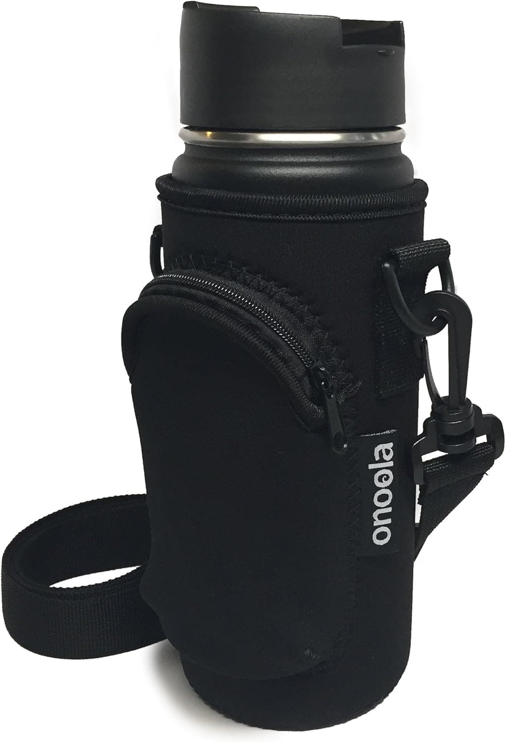 Onoola 18 oz (Also Fits 16, 20 & 21 oz) Pocket Carrier for Hydro Flask Type Bottles with Adjustable Straps (Neoprene Sleeve/Pouch)