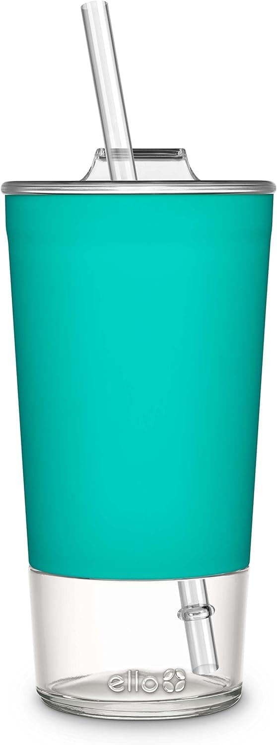 Ello Tidal Glass Tumbler with Straw