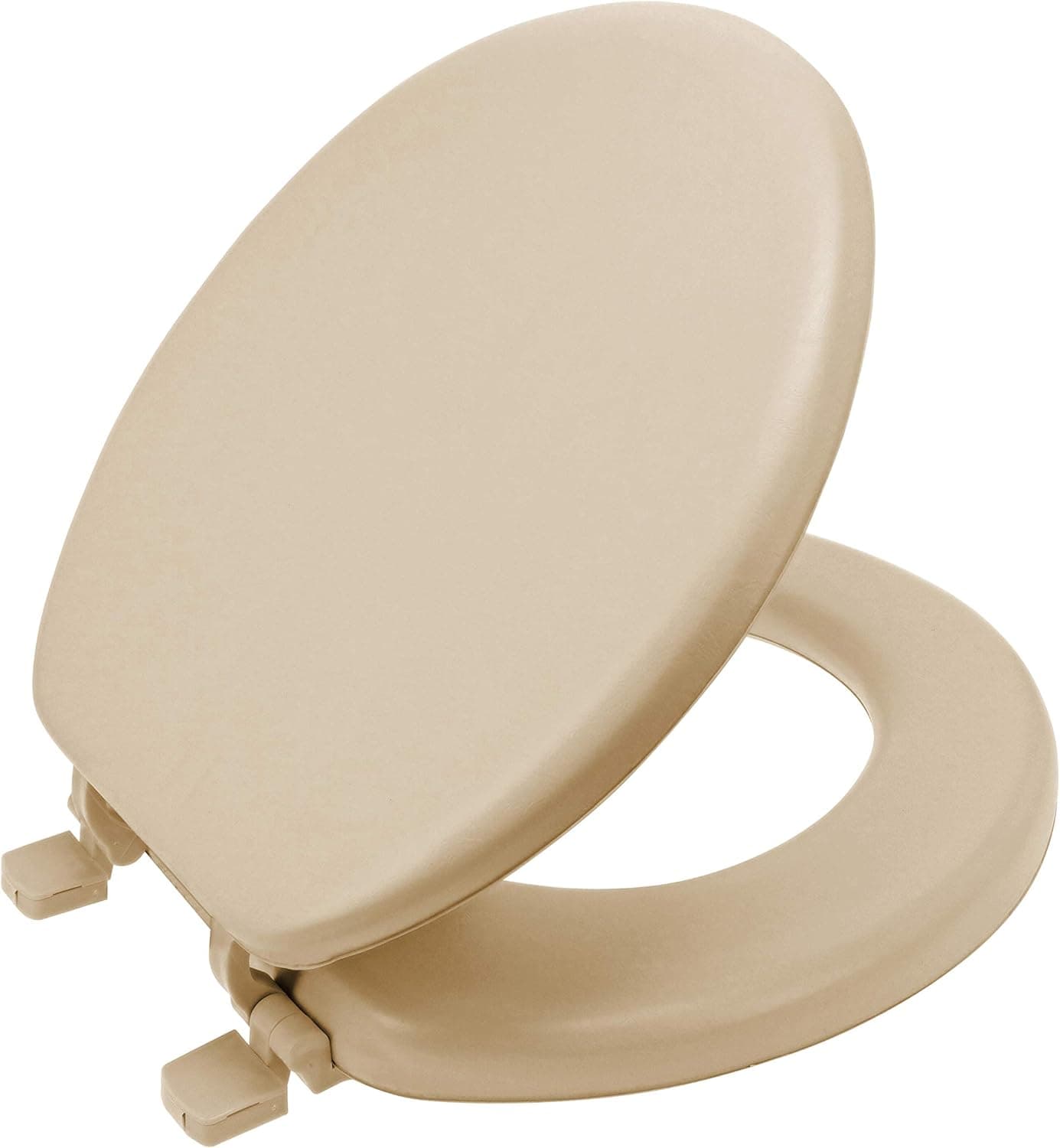 Ginsey Plastic Hinges, Champagne Standard Soft Toilet Seat, Medium