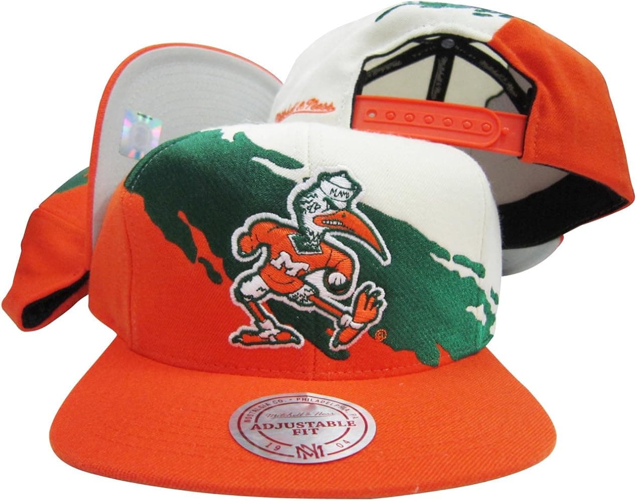 Miami Hurricanes Snapback Adjustable Plastic Snap Back Hat/Cap