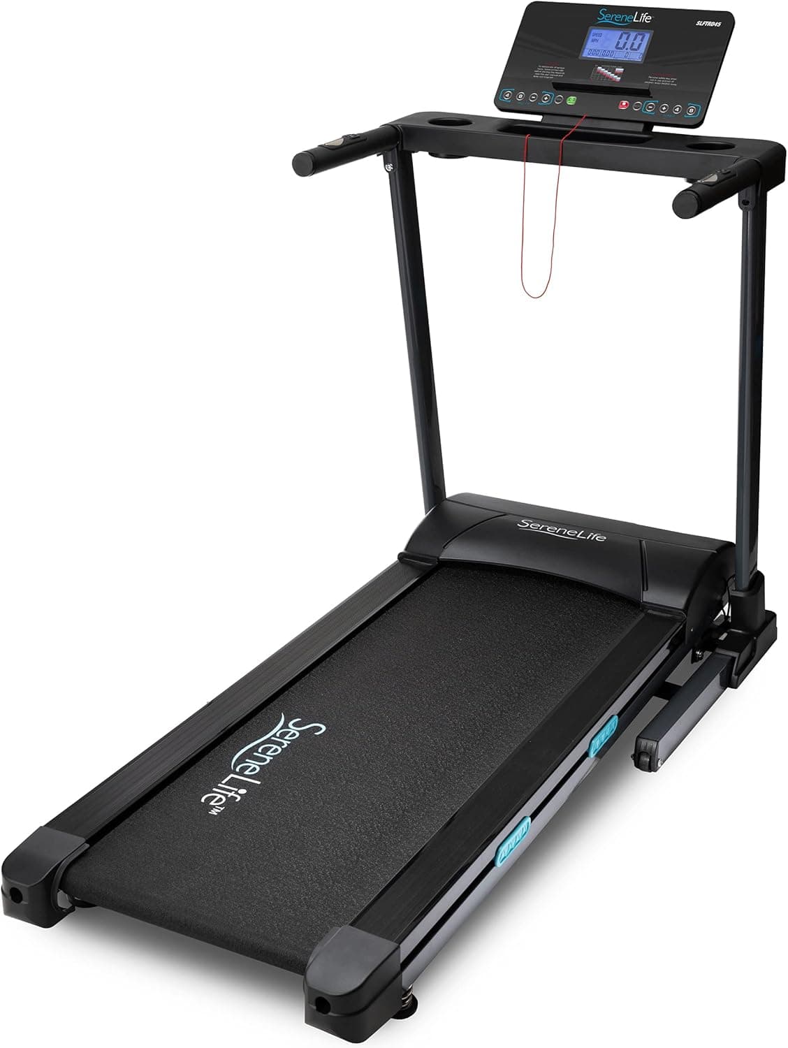 SereneLife Folding Treadmill Exercise Running Machine - Electric Motorized Running Exercise Equipment