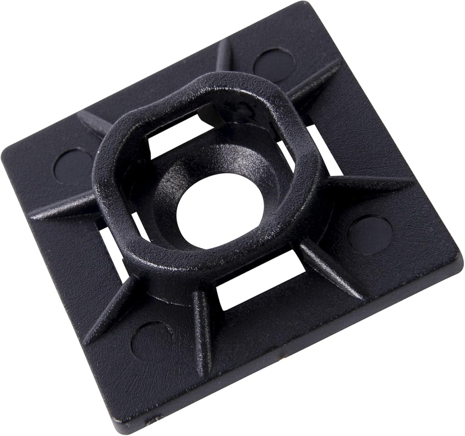 Gardner Bender MB-20UVB Cable Tie Mounting Base, 1 Inch. x 1 Inch., Wire / Cord Management Industrial and Household Use, 100 Pk., UV Resistant Black