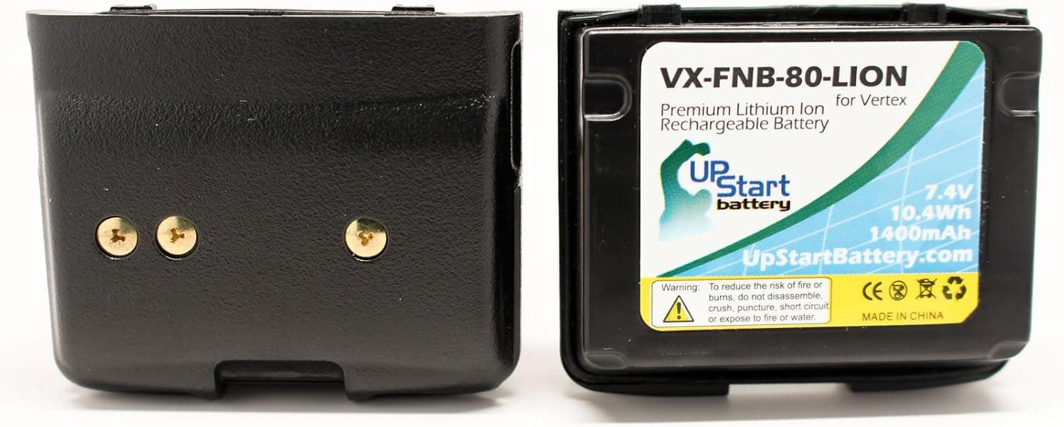 2 Pack Replacement for Standard Horizon HX460SB Battery - Compatible with Standard Horizon FNB-80Li Two-Way Radio Battery (1400mAh, 7.4V, Lithium-Ion)
