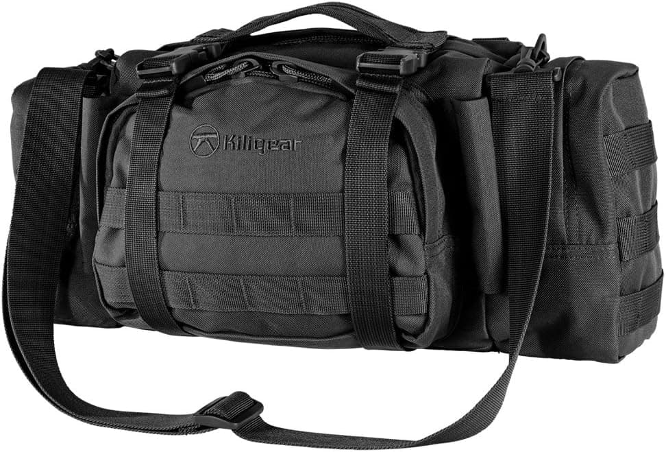 910102 Kiligear 3-Way Tactical Modular Deployment Bag - Black,