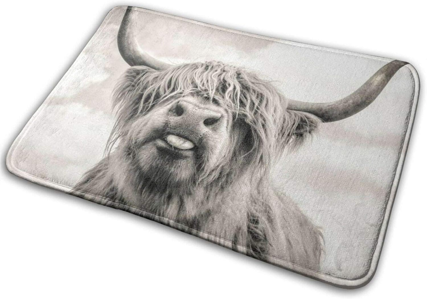 Billichase Highland Cow Bathroom Rug Mat Non Slip and Ultra Soft Bath Rug Washable Throw Rugs for Tub, Shower, and Bath Room (15.8"x23.6", 19.5"x31.5")