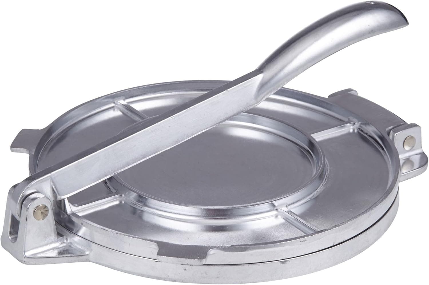 Cookmaster Cast Aluminum Heavy Duty Tortilla Press, Tortilla Maker, Flat Bread Press, Flat Bread Maker, Taco Press, Taco Maker, 8" L x 8" W