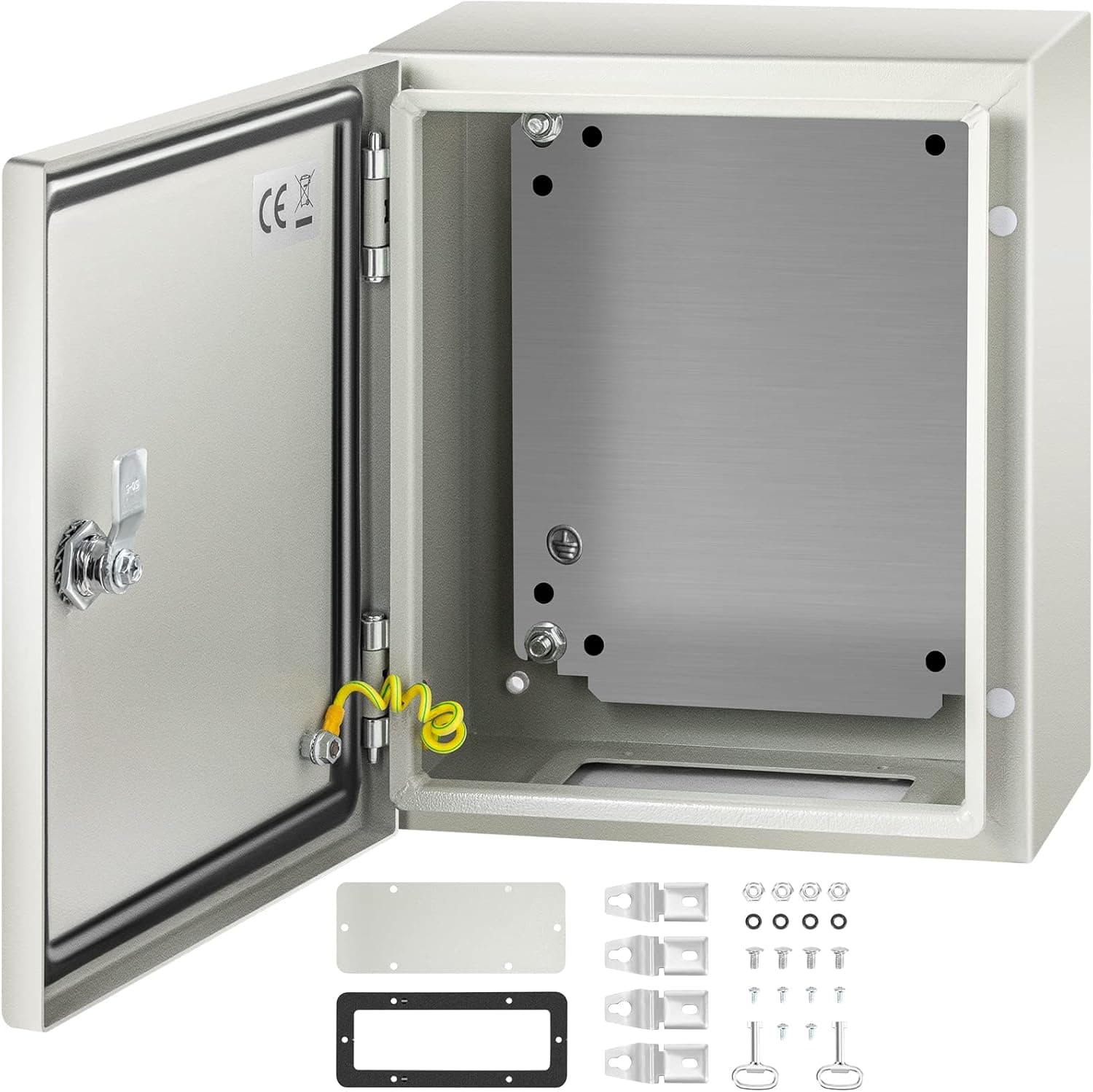 VEVOR NEMA Electrical Enclosure, 12 x 10 x 6'' NEMA 4X Outdoor Electrical Box, IP66 Waterproof & Dustproof Electrical Junction Box, with Mounting Plate