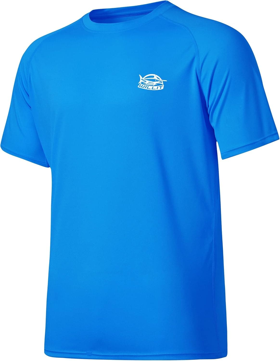 Willit Men's UPF 50+ Sun Protection Shirt Rashguard Swim Shirt Short Sleeve SPF Quick Dry Fishing Shirt