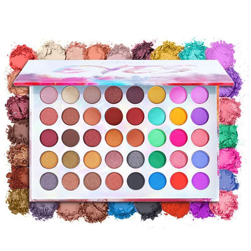 BestLand Pro 40 Colors Eyeshadow Palette, Metallic Shimmer Matte Make Up Eyeshadow Palette Natural Naked Pigmented Colors Eye Shadow Powder Long Lasting Waterproof Makeup Pallet