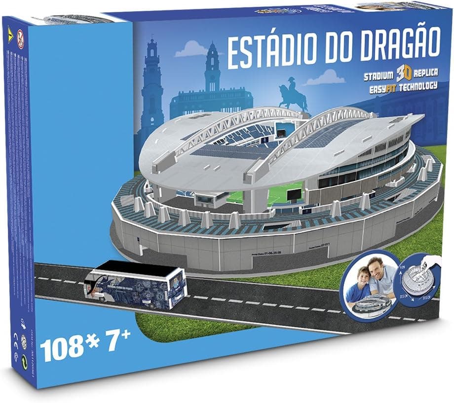 Nanostand Do Dragao Oporto Puzzle - Grey/Blue, Size One
