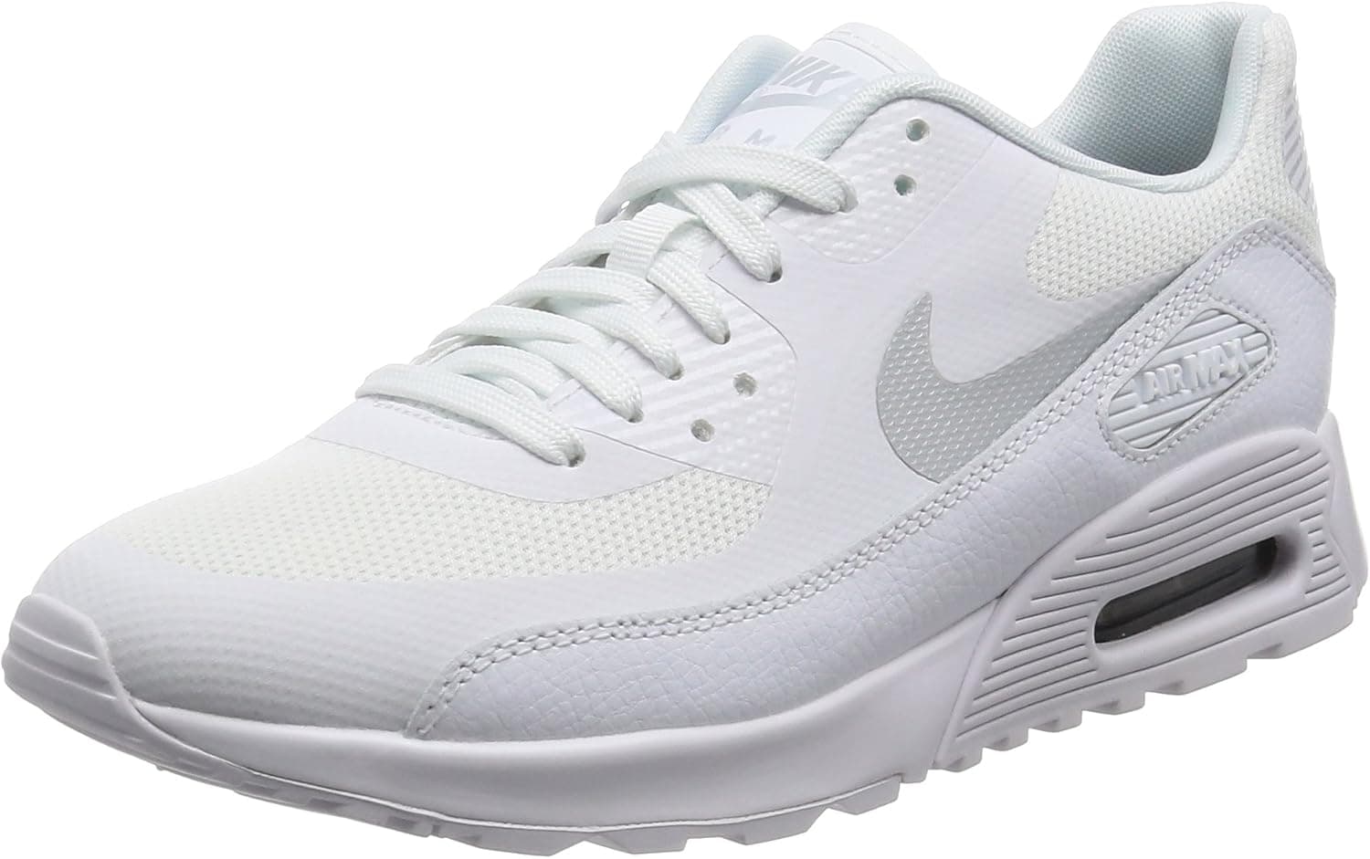 Nike Women's Air max 90 Ultra 2.0 White/Metallic Platinum 881106-101 (Size: 8)