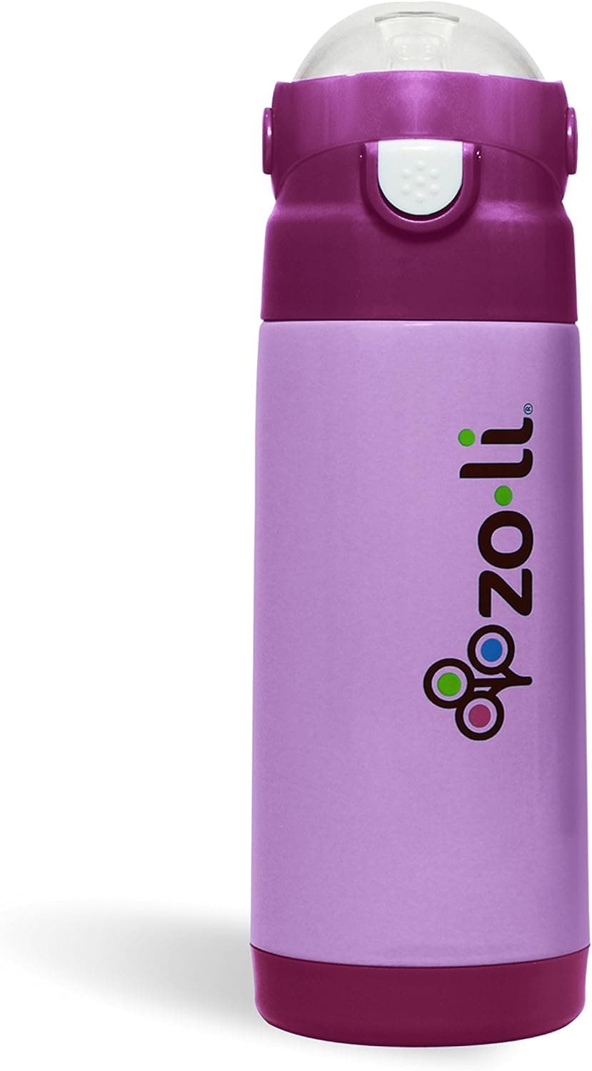 Zoli Dash Vacuum Insulated Straw Drink Bottle- Purple