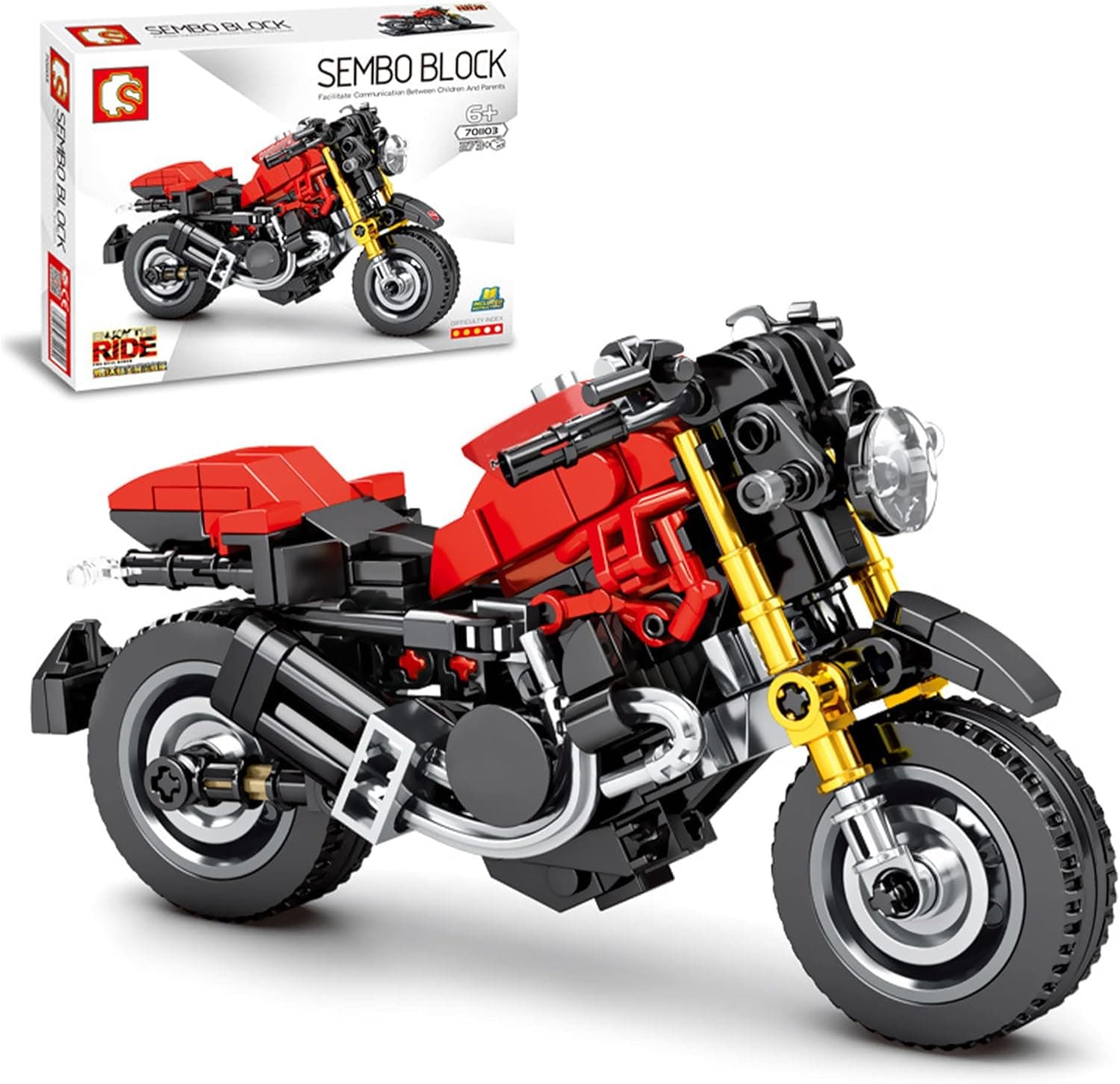 273 PCS Motorcycle Building Toy, STEM Motorcycle Building Blocks, Motorbike Building Set Creative Educational Construction Blocks for Kids Age 3+