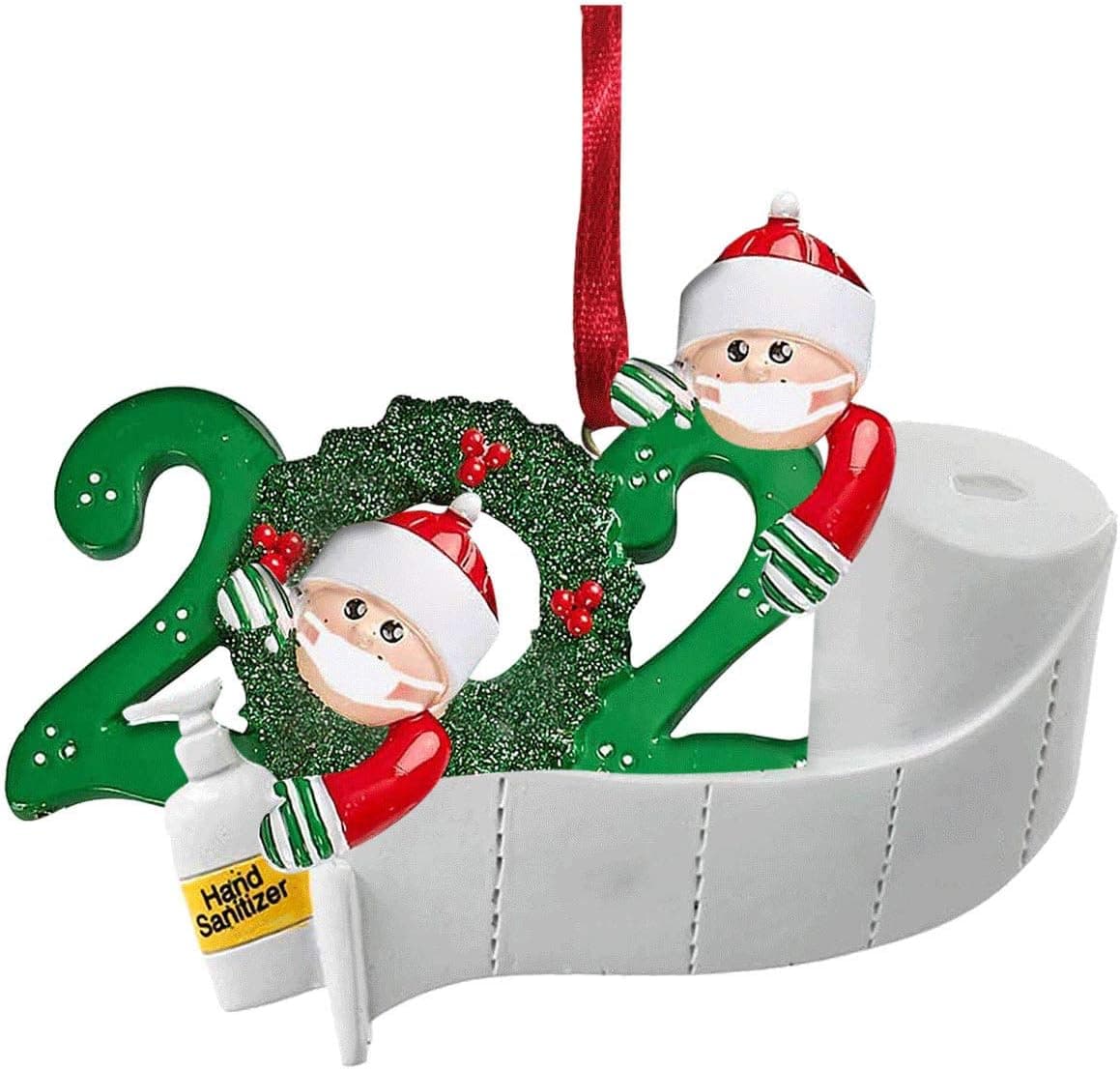 2020 Christmas Ornament Quarantine Personalized Ornaments Survivor Family of 1-6 (Family of 2)