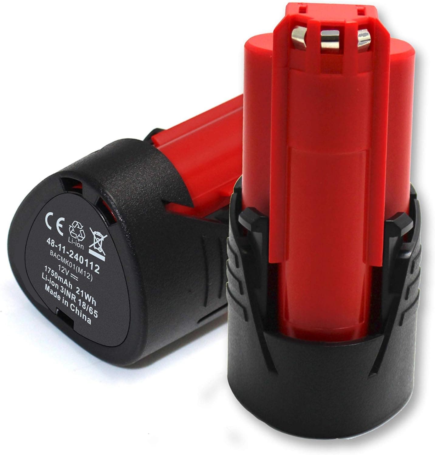 Gomarty 12V 21WH Replacement Battery for Milwaukee M12 RED 48-11-2411 48-11-2410 48-11-2420 48-11-2401 48-11-2402,C12 B,C12 BX Series- 1 Year Warranty