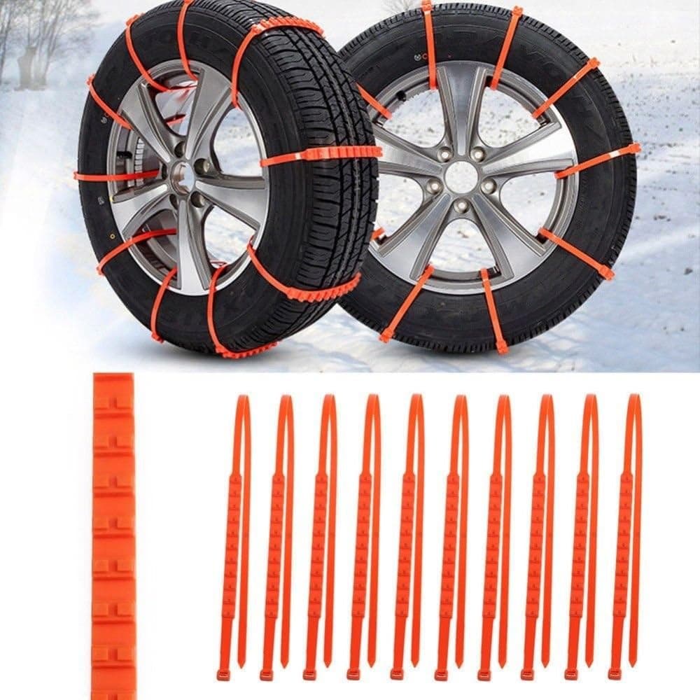 TRACTION WIRES (10pcs) Plastic Winter Tyres wheels Snow Chains For Cars