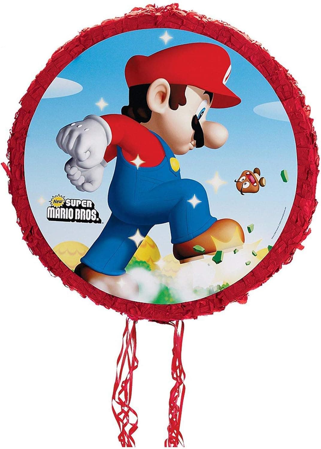 BirthdayExpress Super Mario Bros. 18" Pull-String Pinata