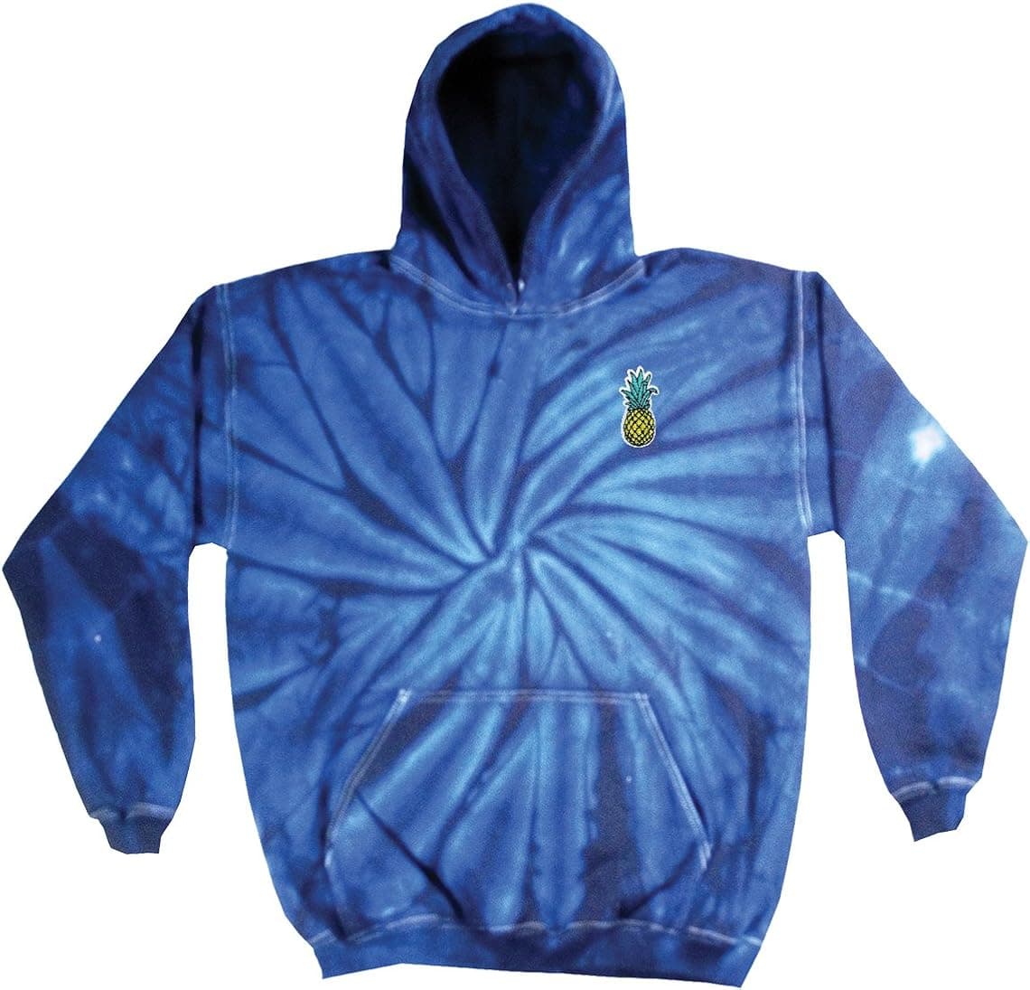 Buy Cool Shirts Pineapple Patch Pocket Print Tie Dye Hoodie
