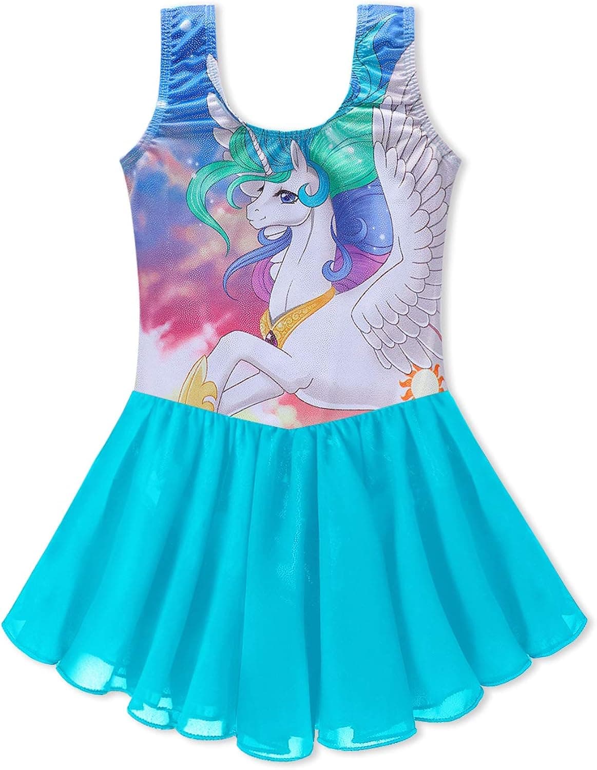 Gymnastics Skirted Leotards for Girls Ballet Tutu Toddler Unicorn Gymnastic Skirt
