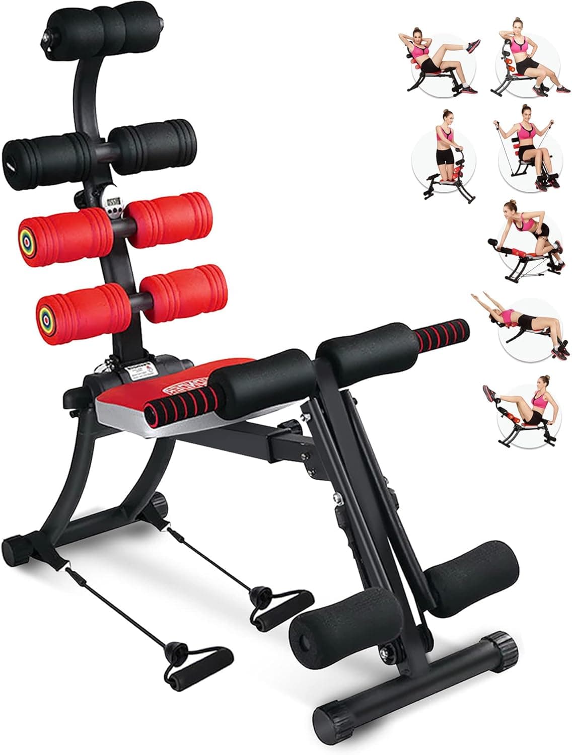Wonder Master 22 Position Adjustable Weight Bench, Foldable Incline Decline Benches Load 330LBS, 22in1 Workout Bench Full Body Strength Training Equipment