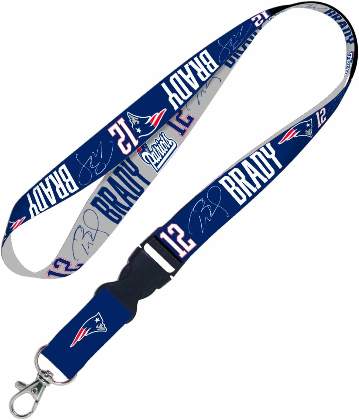 NFL New England Patriots Tom Brady Lanyard with Detachable Buckle