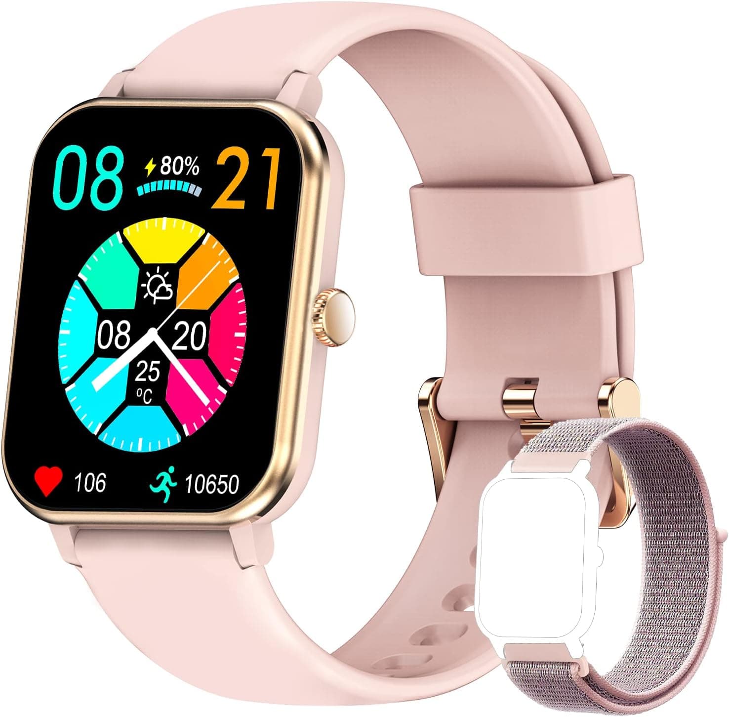 Blackview Smart Watch,1.69" Full Touch Screen Fitness Watch with Blood Oxygen,Heart Rate,Sleep Monitor,Activity Tracker with Pedometer Stopwatch,Smartwatch for Men Women